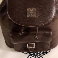 MCM Chocolate 869707 Brown Leather Backpack