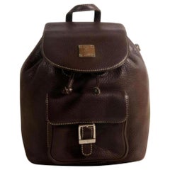 Vintage MCM Chocolate 869707 Brown Leather Backpack