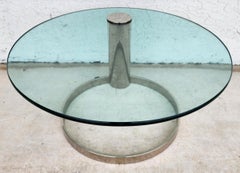 MCM Chrome Coffee Table by Leon Rosen for Pace 1970s