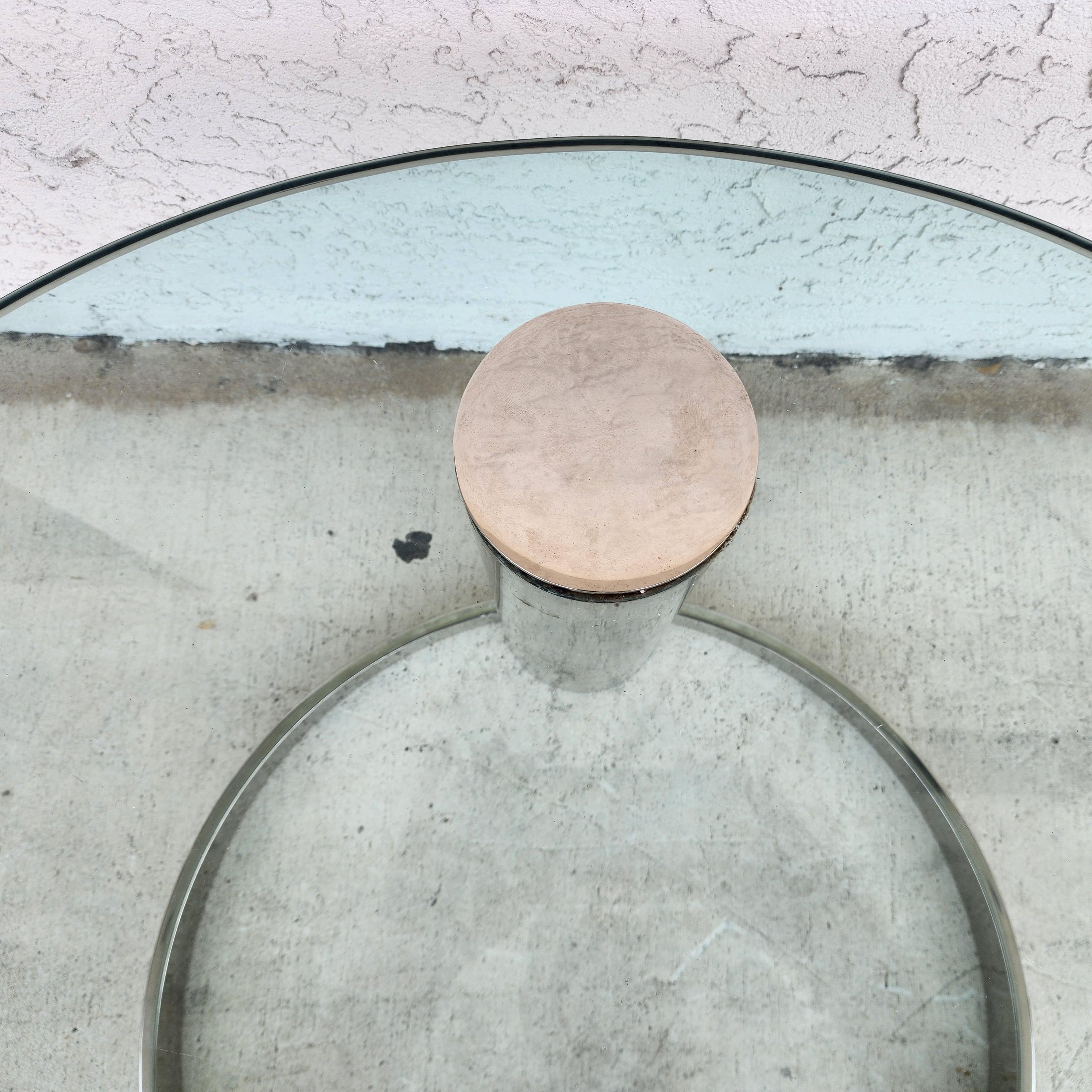 Glass MCM Chrome Coffee Table by Leon Rosen for Pace 1970s For Sale