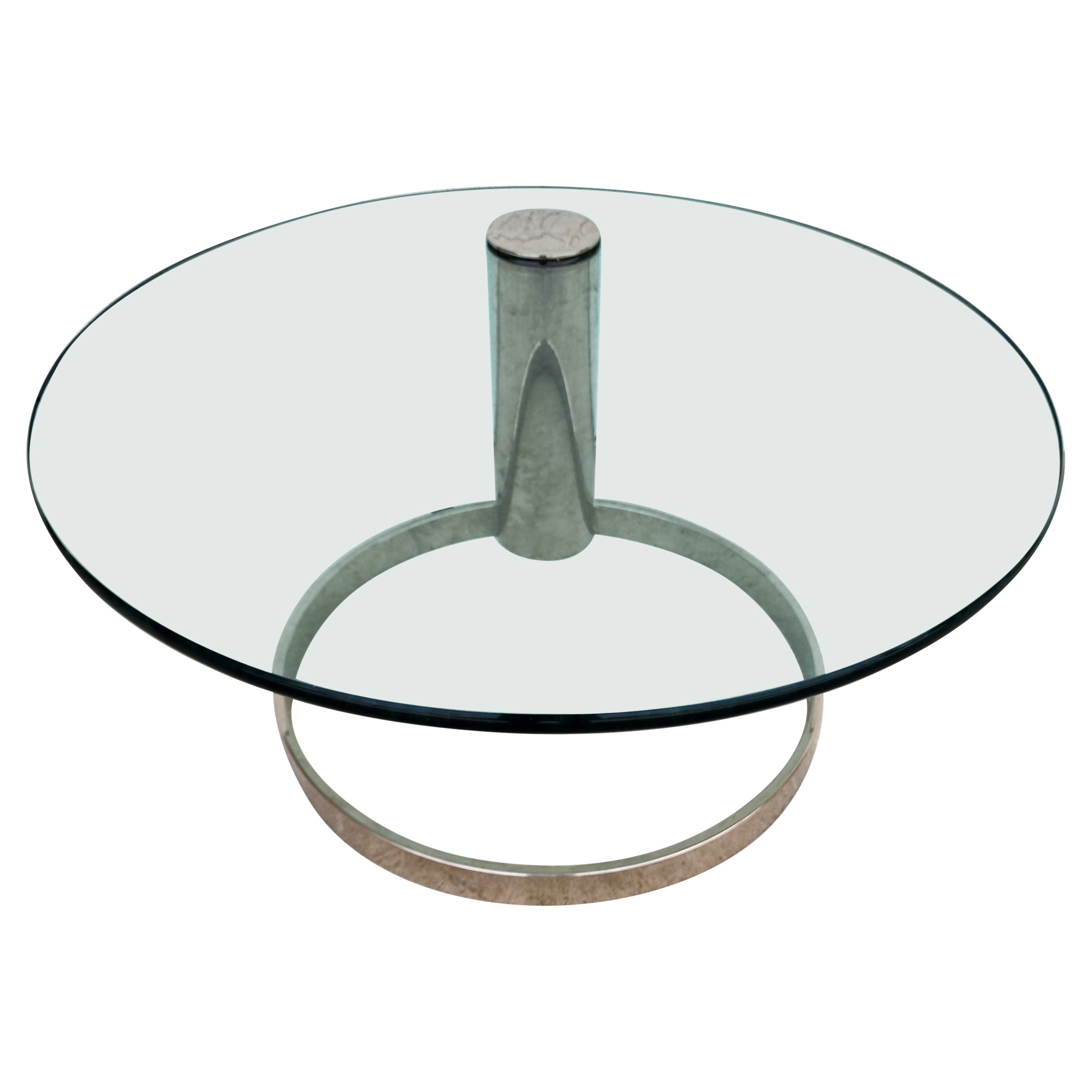 MCM Chrome Coffee Table by Leon Rosen for Pace 1970s For Sale