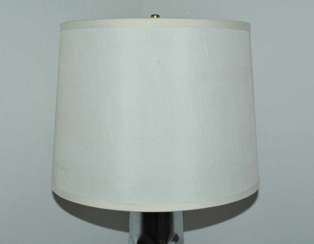 MCM Chrome Lamp with Marble Base For Sale 1