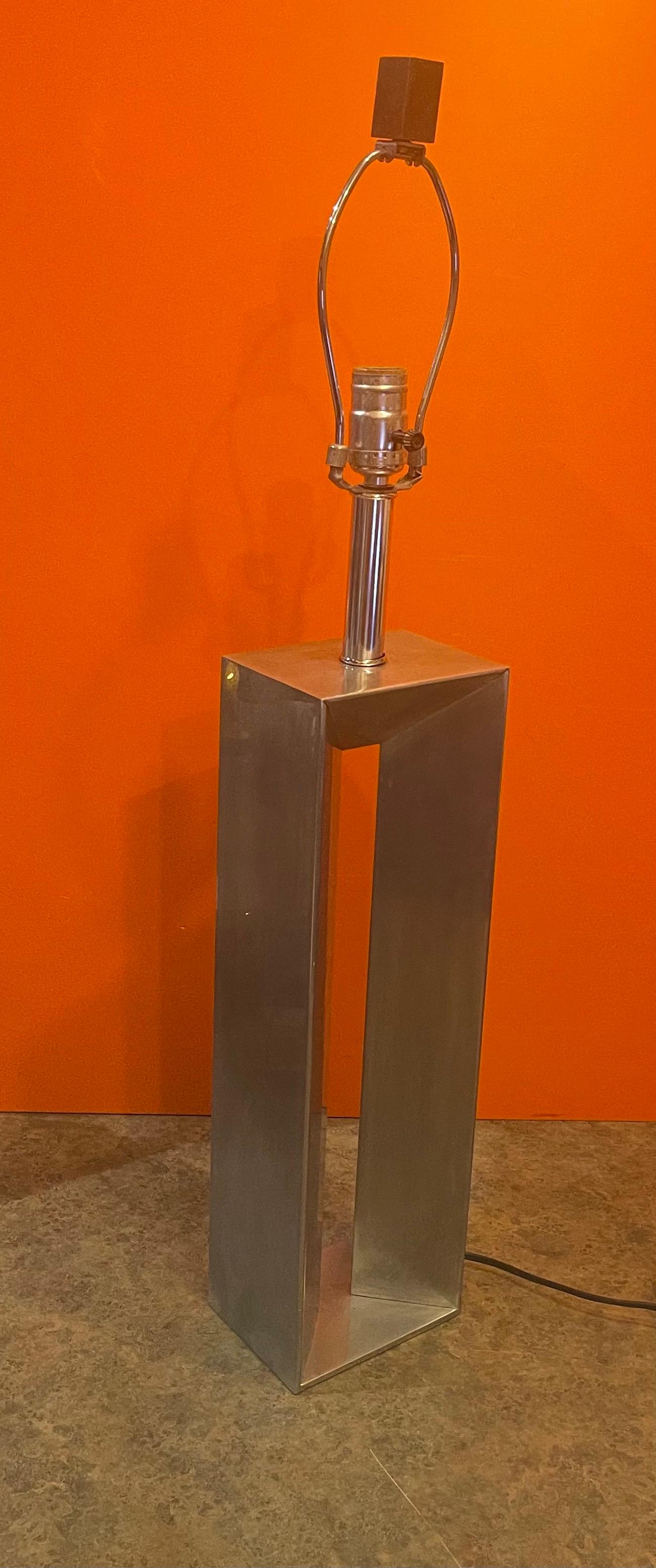 American MCM Chrome Table Lamp by L. Paul Brayton Ltd For Sale