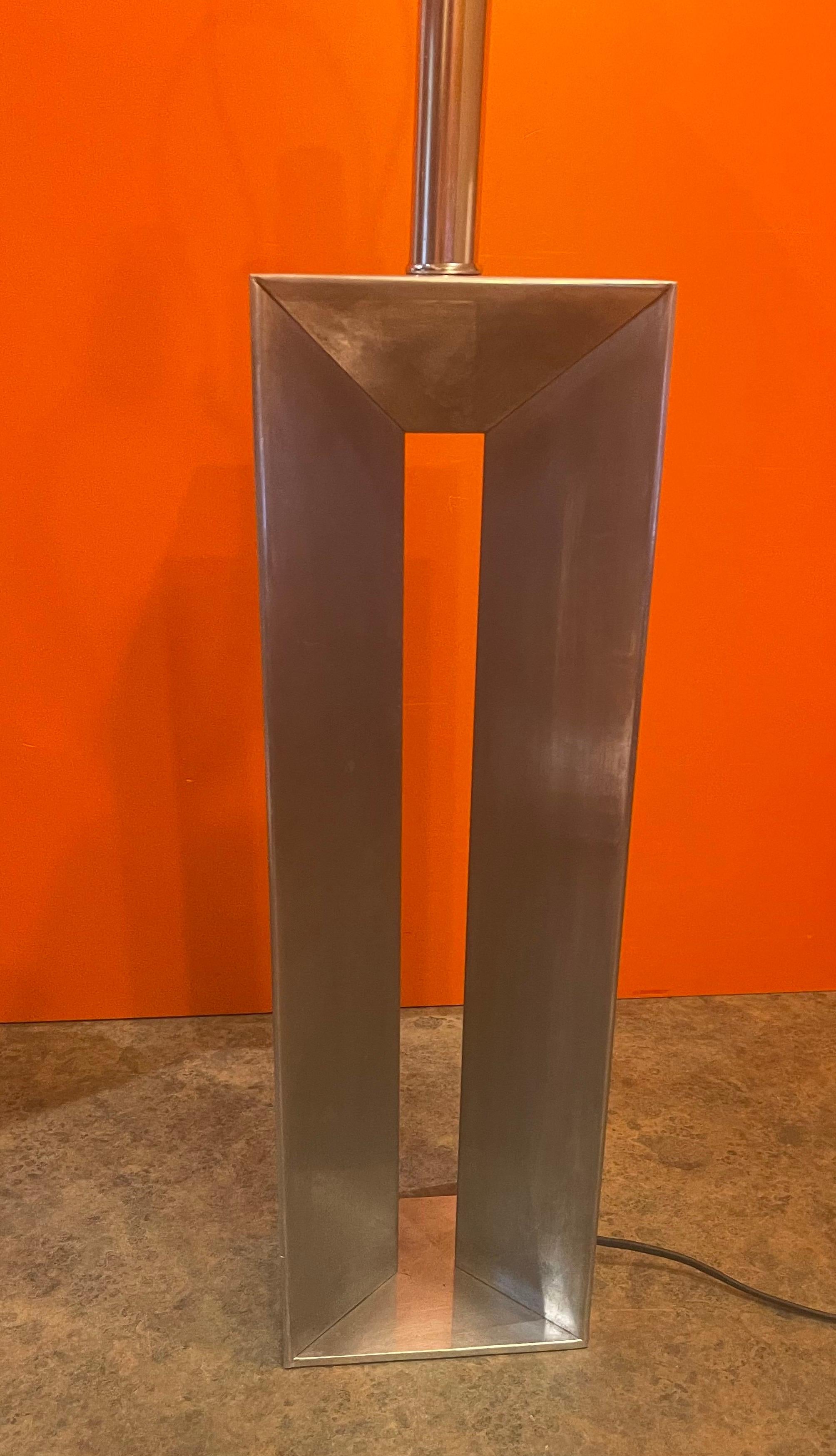 20th Century MCM Chrome Table Lamp by L. Paul Brayton Ltd For Sale