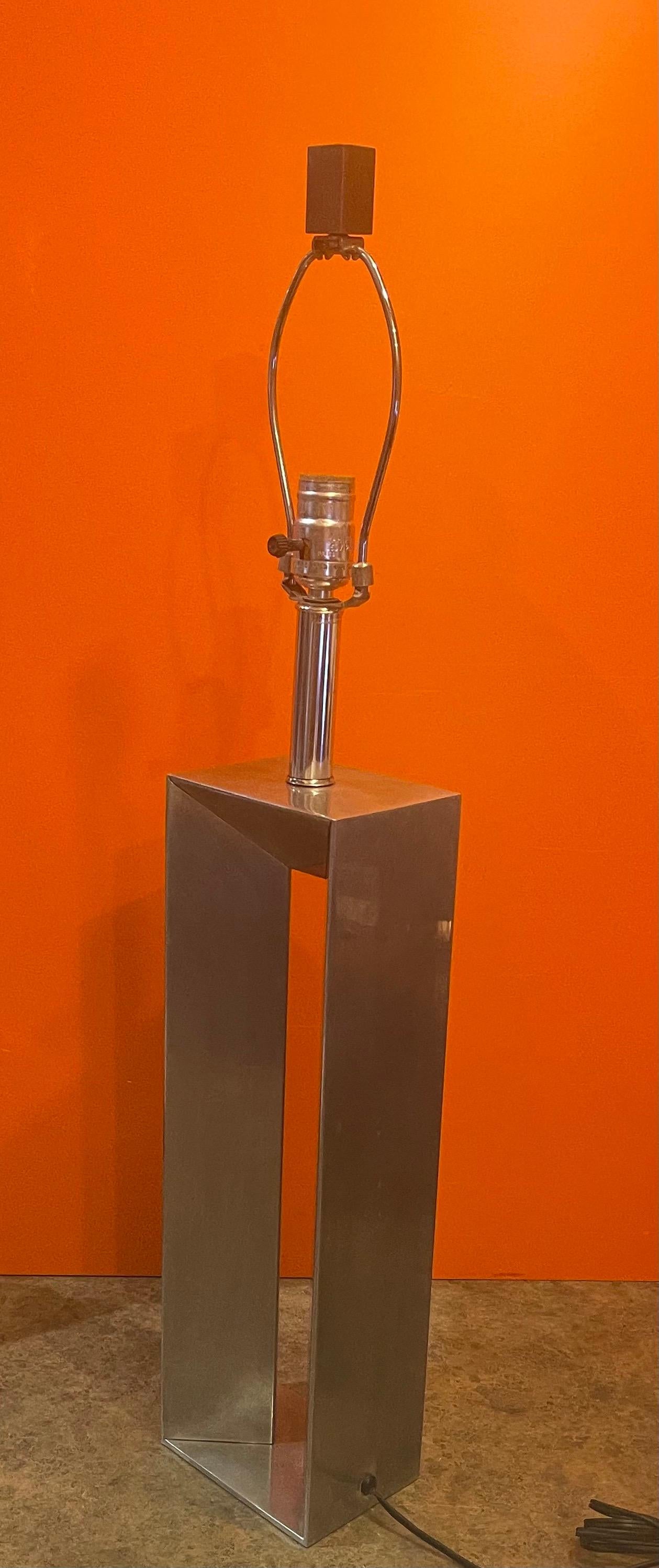 MCM Chrome Table Lamp by L. Paul Brayton Ltd For Sale 3