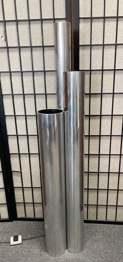 MCM Chrome Three Cylinder "Skyscraper" Floor Lamp by Neal Small