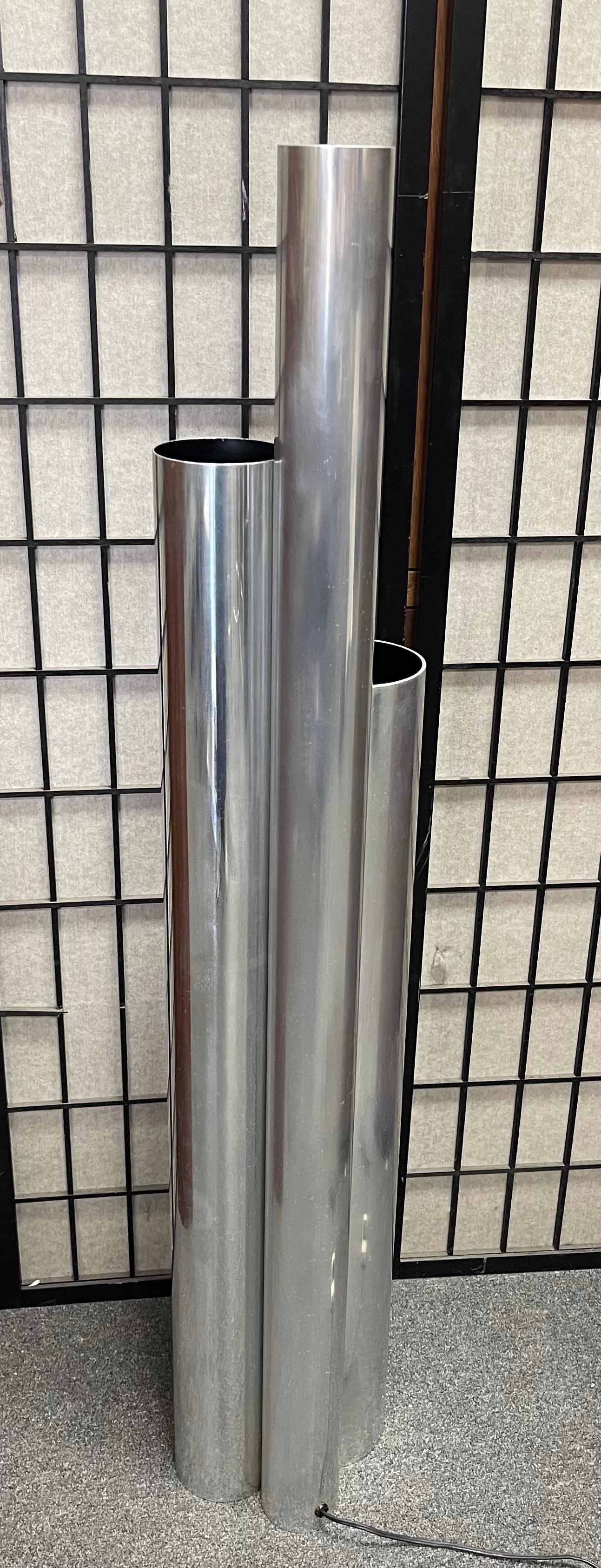 Mid-Century Modern MCM Chrome Three Cylinder 