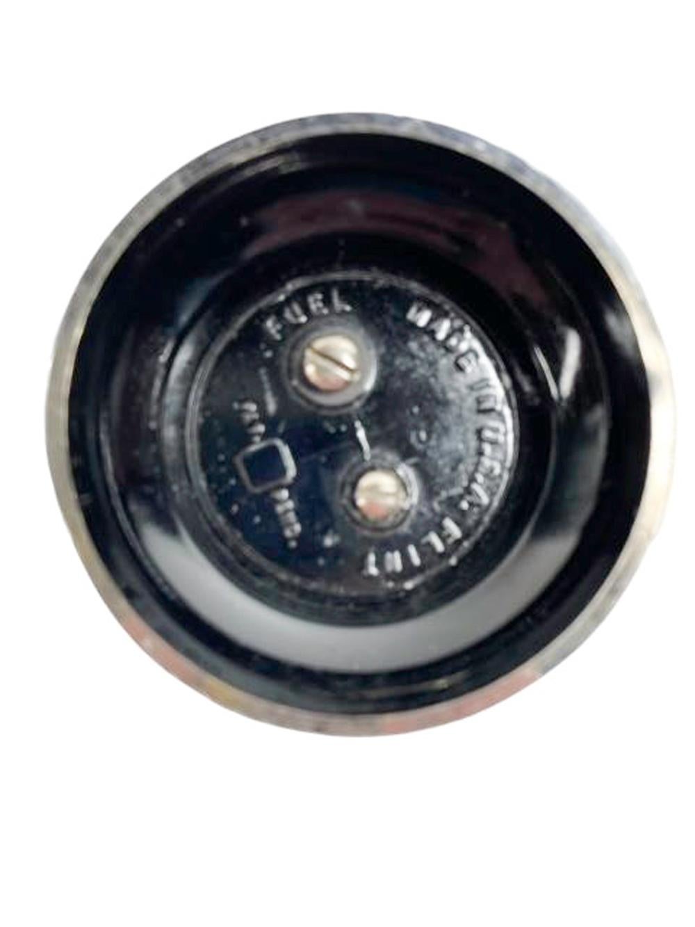 20th Century MCM Chromed Ship's Wheel Table Lighter by Hamilton