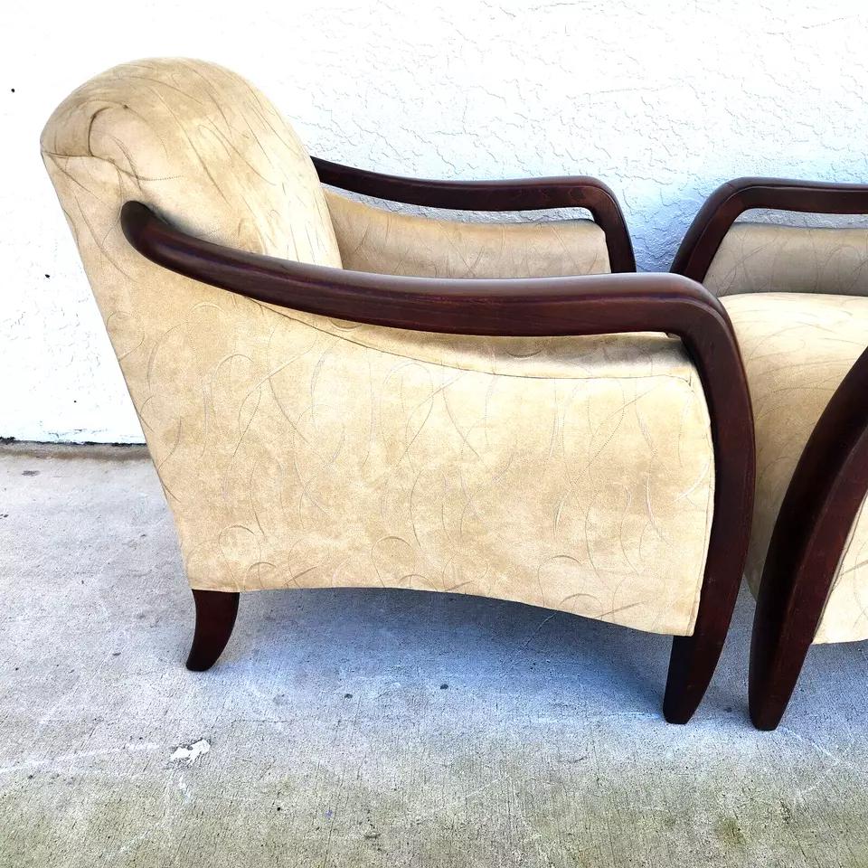 MCM Club Chairs Art Deco A Pair For Sale 1