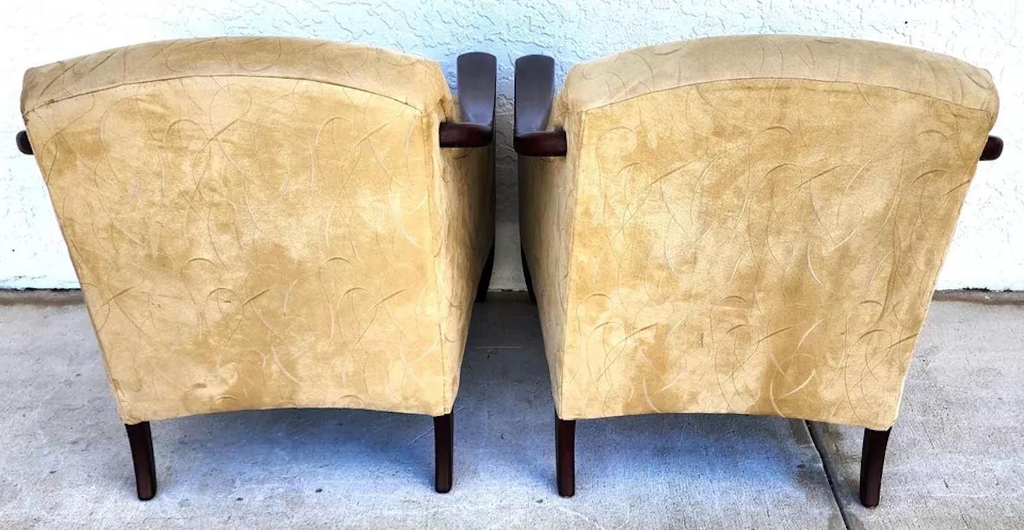 MCM Club Chairs Art Deco A Pair For Sale 2