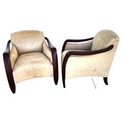 MCM Club Chairs Art Deco A Pair