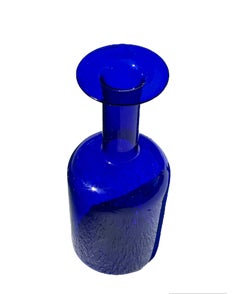 MCM Cobalt Blue Vase Attributed to Otto Brauer for Holmegaad