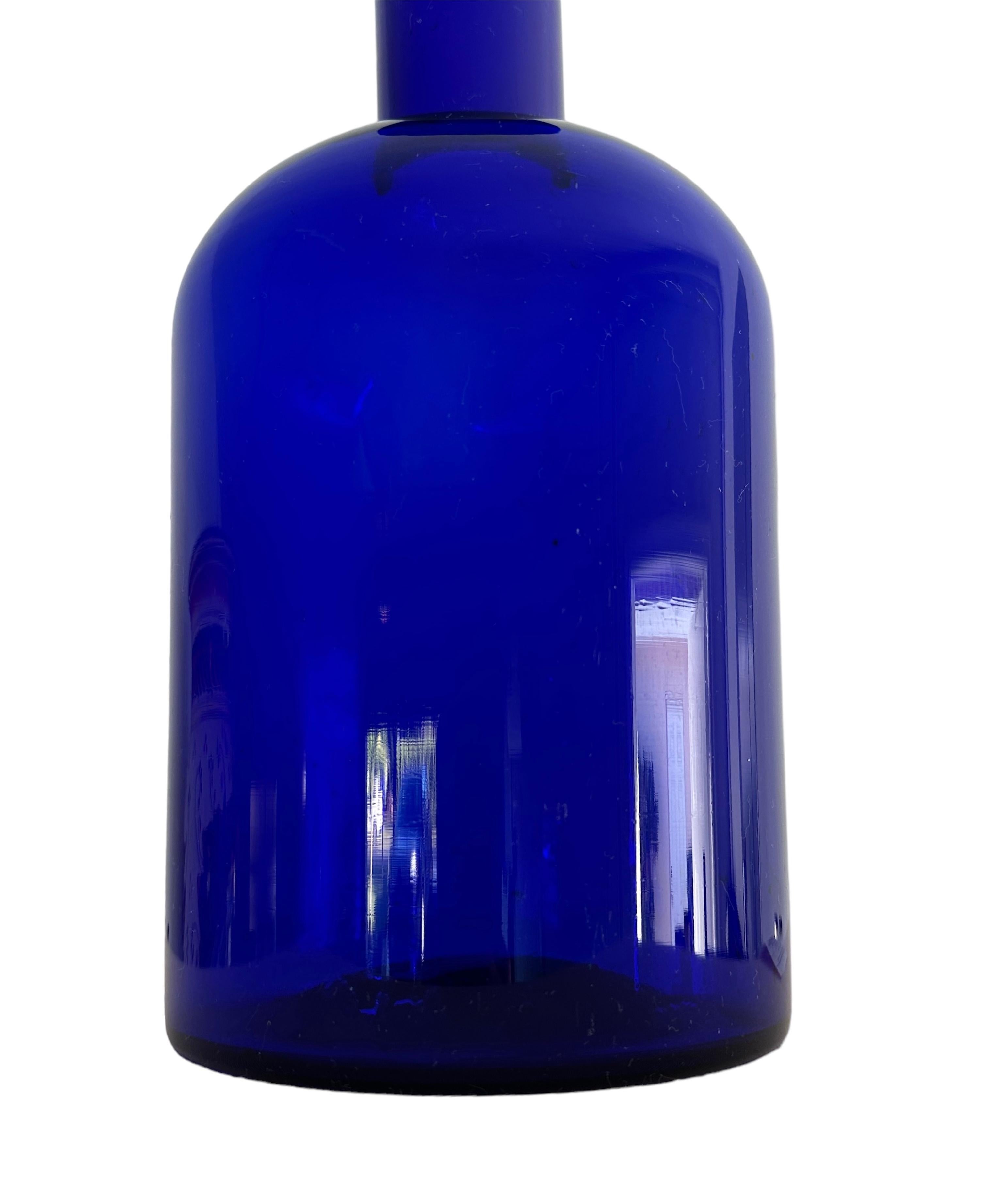 Mid-Century Modern MCM Cobalt Blue Vase Attributed to Otto Brauer for Holmegaad