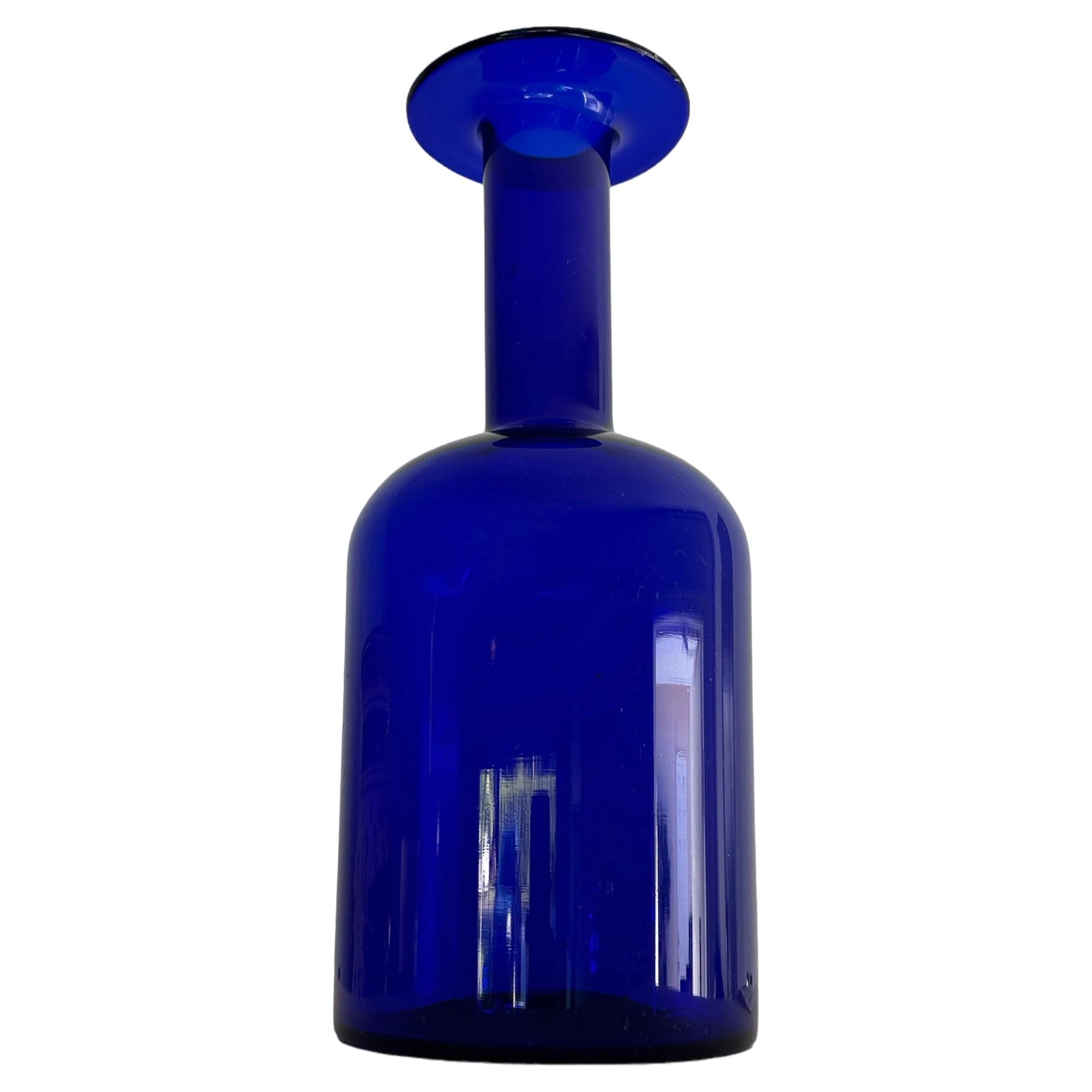 MCM Cobalt Blue Vase Attributed to Otto Brauer for Holmegaad