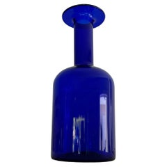 MCM Cobalt Blue Vase Attributed to Otto Brauer for Holmegaad