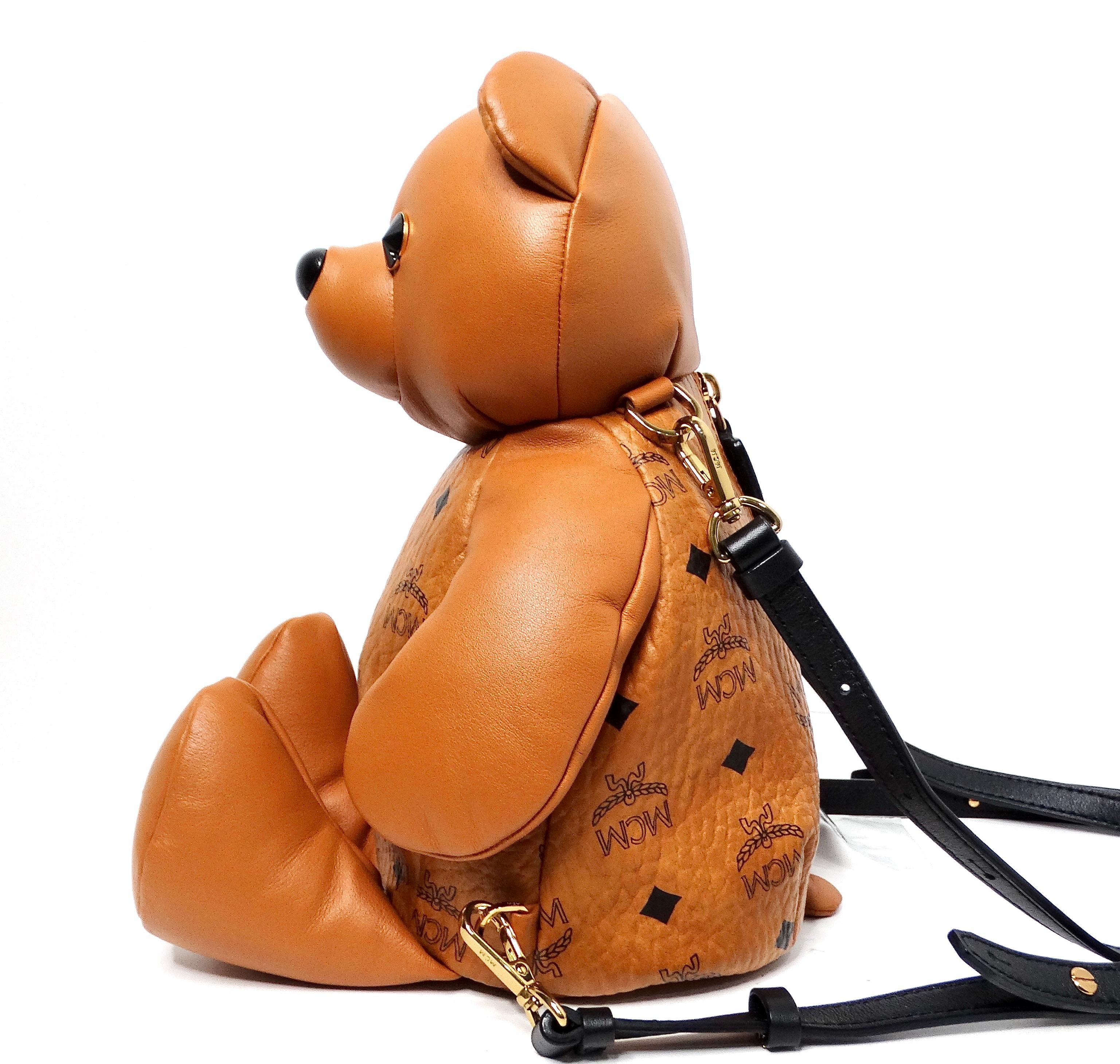 Femenino o masculino Mochila MCM Coñac Piel de Becerro Visetos Oso Zoo Doll en venta