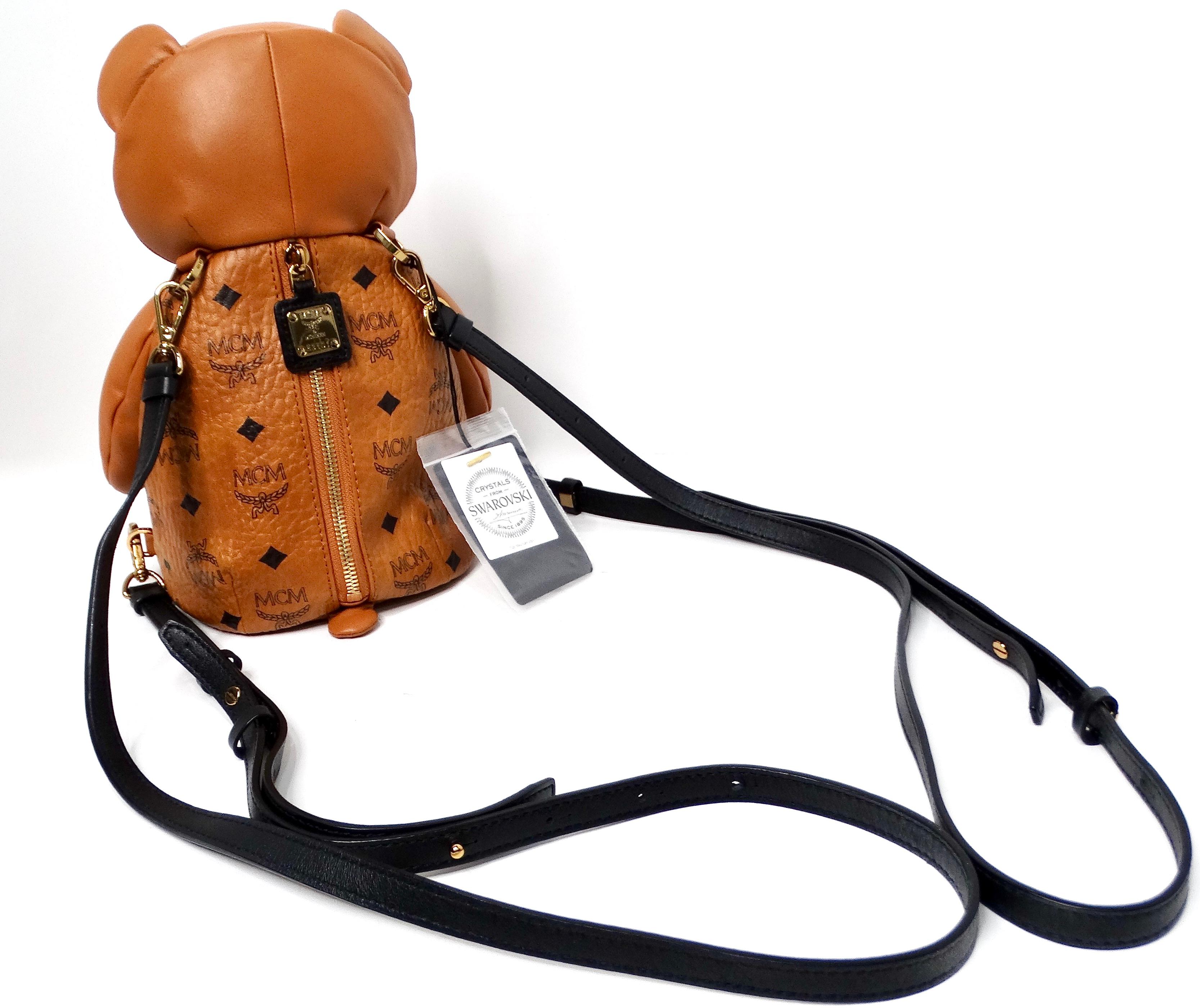 Mochila MCM Coñac Piel de Becerro Visetos Oso Zoo Doll en venta 1