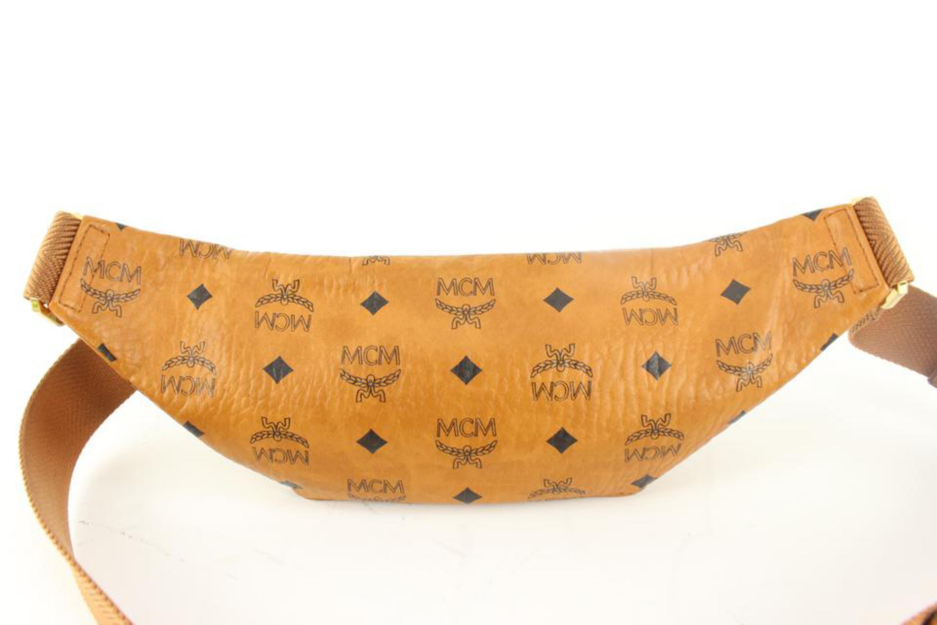 Orange MCM Cognac Monogram Visetos Belt Bag 35m62s