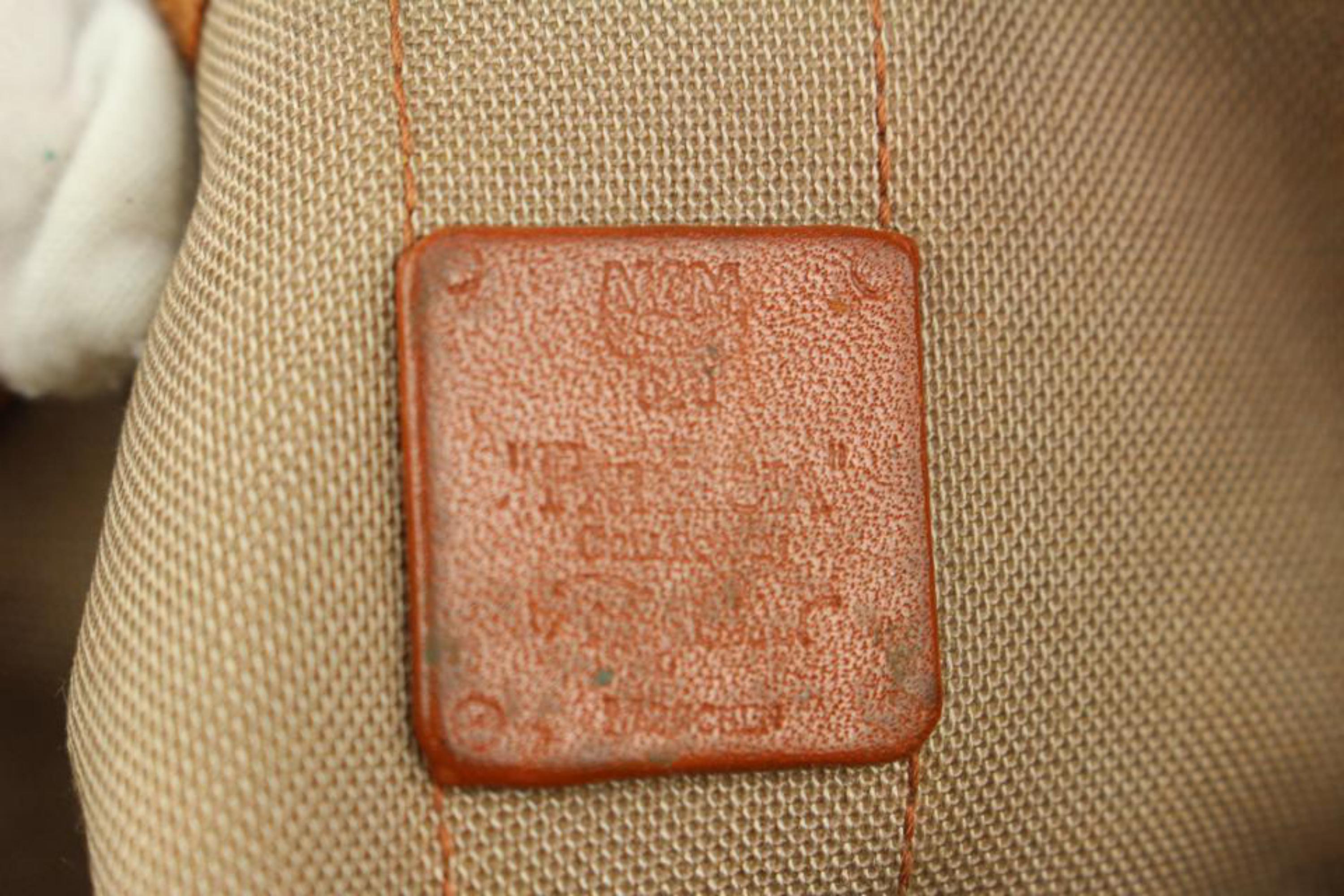 MCM Cognac Monogram Visetos Belt Bag Fanny Pack Waist Pouch 1014m3 For Sale 3