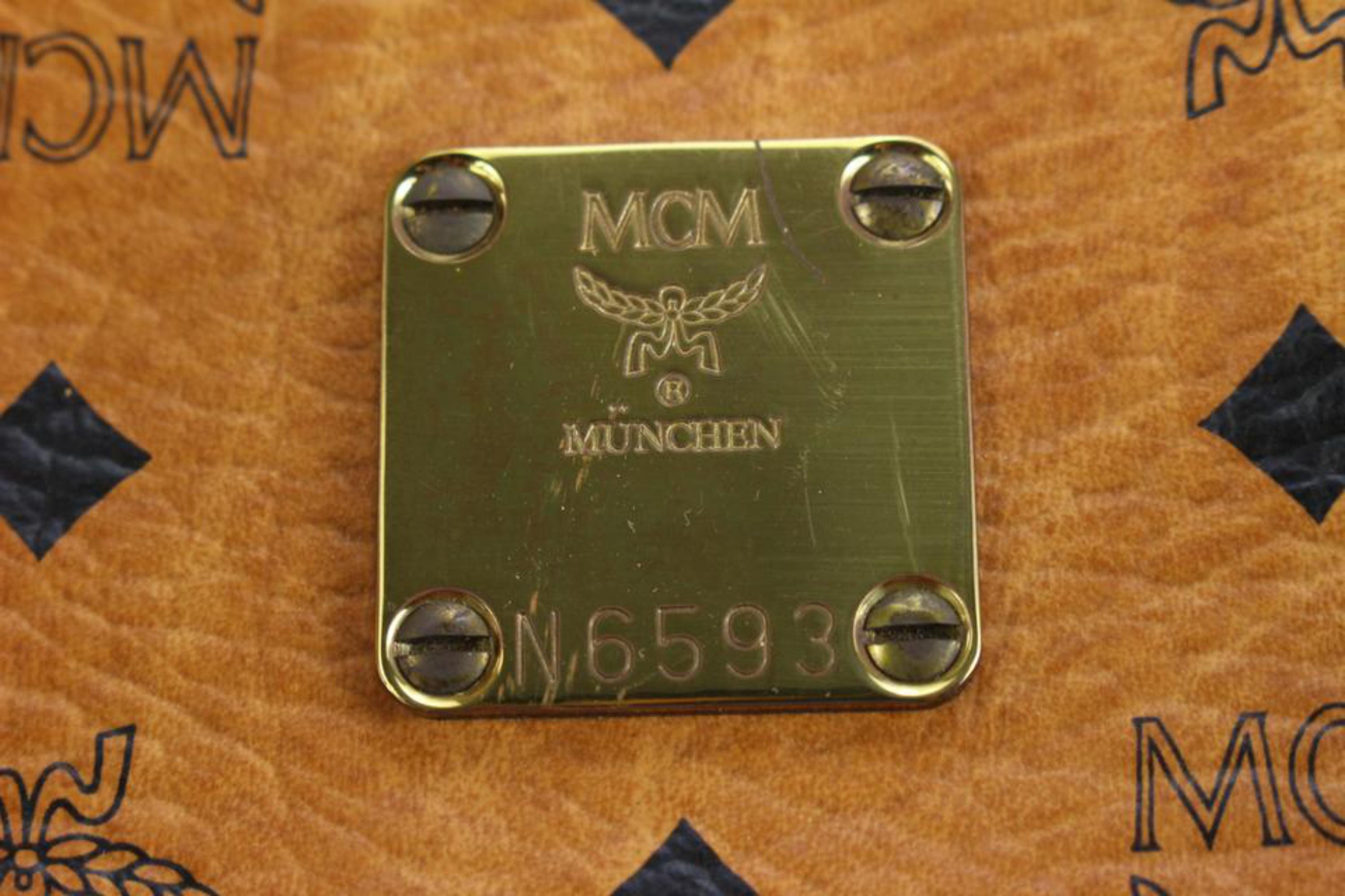 MCM Cognac Monogram Visetos Boston Duffle Bag 5m526s 1