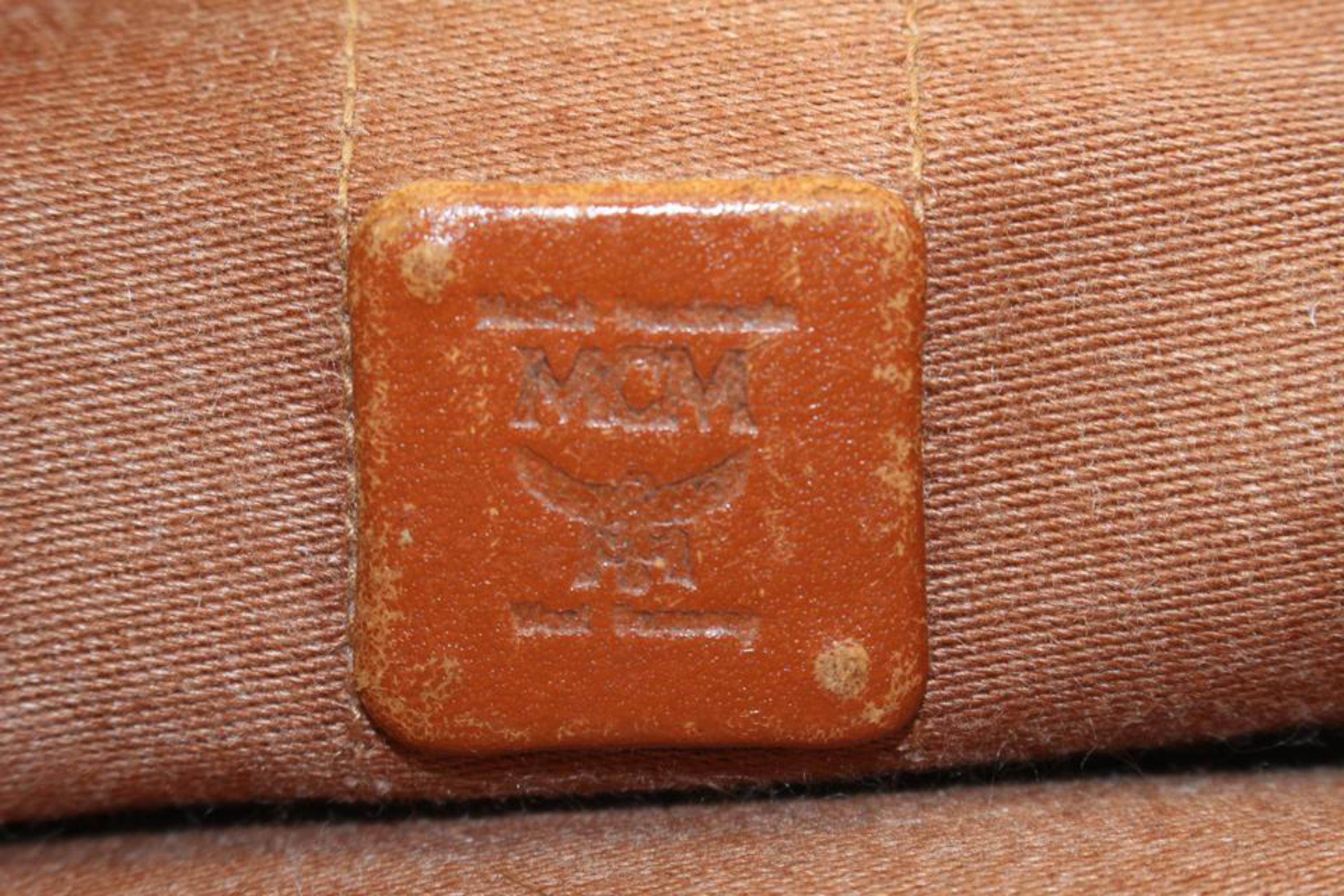MCM Cognac Monogram Visetos Bum Bag Waist Pouch Fanny Pack 92m719s For Sale 3