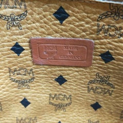 MCM Cognac Monogramm Visetos Kette Tragetasche 863407