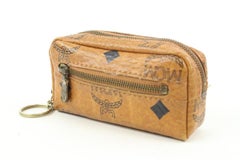 MCM Cognac Monogram Visetos Key Pouch 118m38