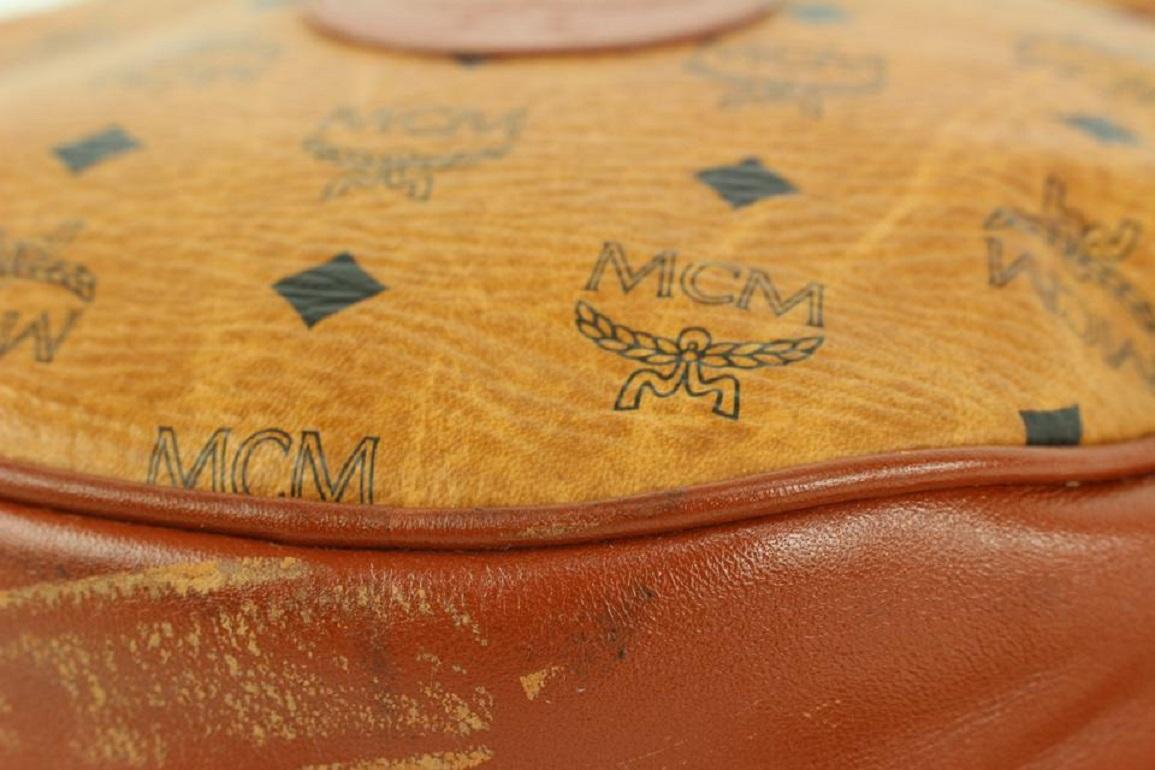 MCM Cognac Monogram Visetos Round Crossbody Bag 916mcm89 1