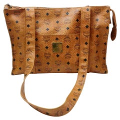 MCM Cognac Monogram Visetos Tote 860993W