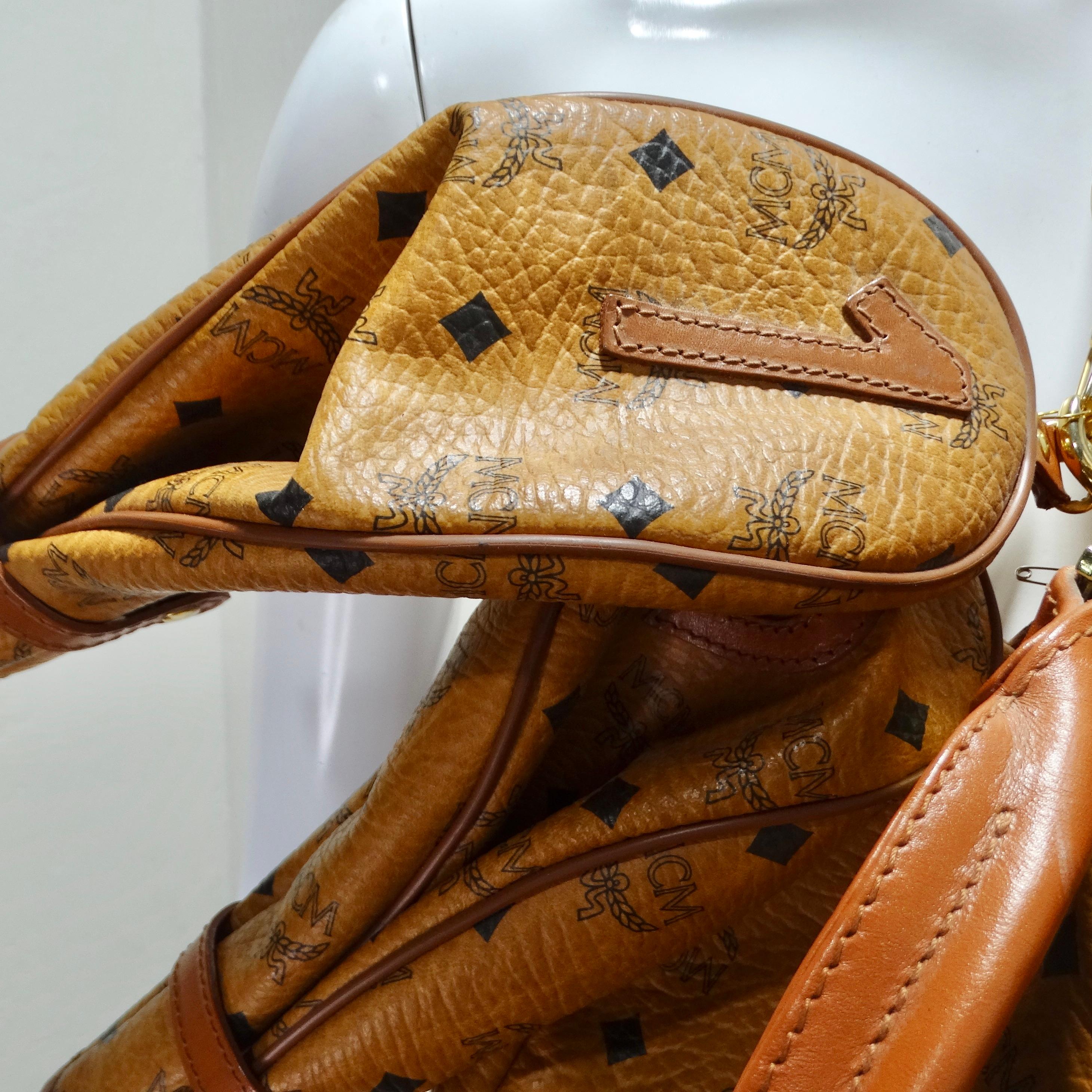 MCM Cognac Visetos 1980s 5 Club Practice Course Golf Club Bag For Sale 3