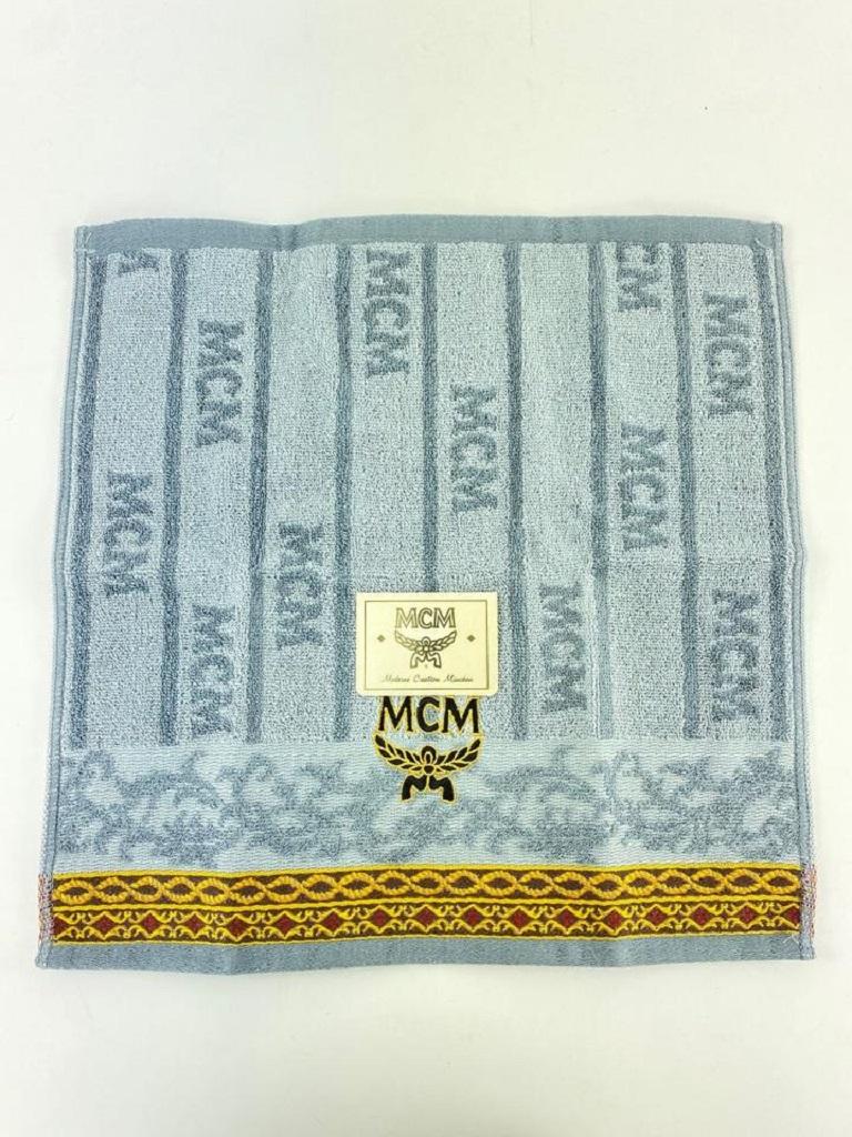 MCM Cognac x Blue Towel Set 8m520  For Sale 1
