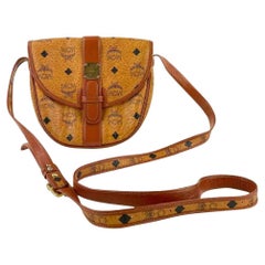 Vintage MCM Cognag Monogram Visetos Crossbody Flap 861328