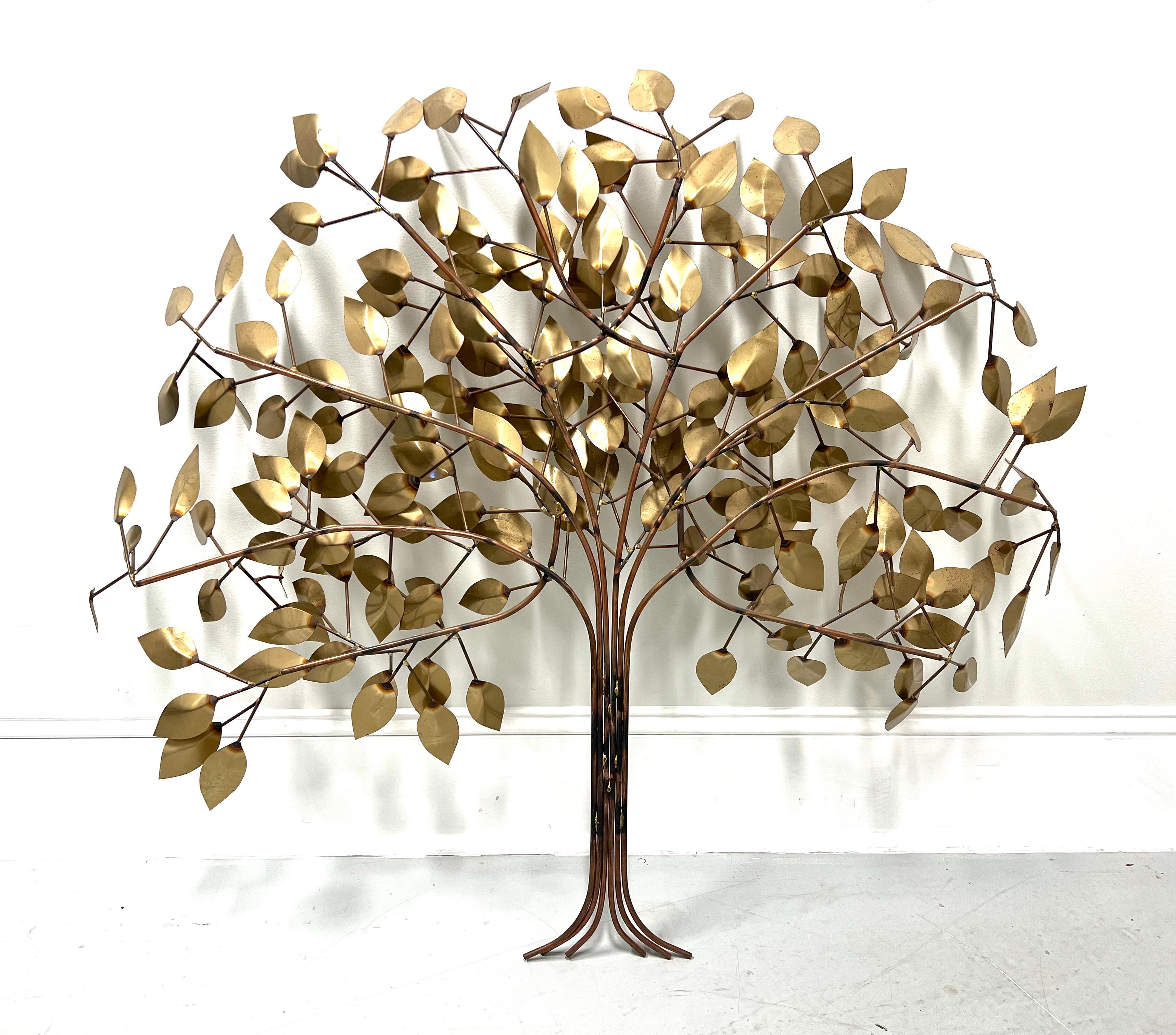 MCM Kupfer & Messing Brutalist Baum des Lebens Skulptur in der Art von Curtis Jere im Angebot 3