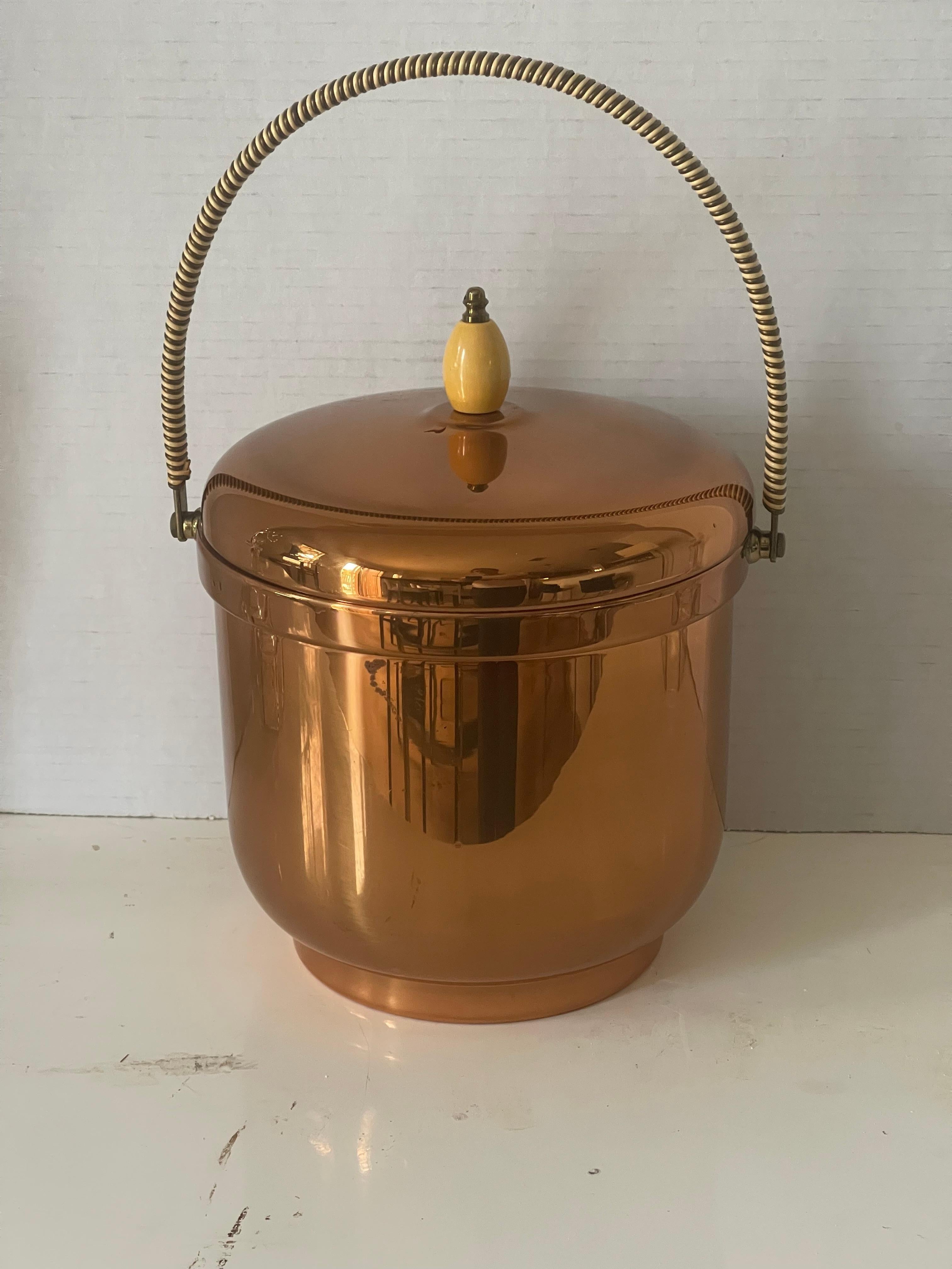 Mid-20th Century MCM Copper Ice Bucket Vase For Sale