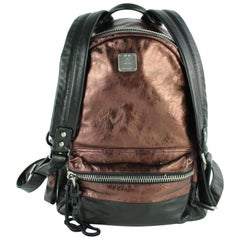 Vintage MCM Copper Tumbler Colorblock 15mcz0130 Brown Leather Backpack
