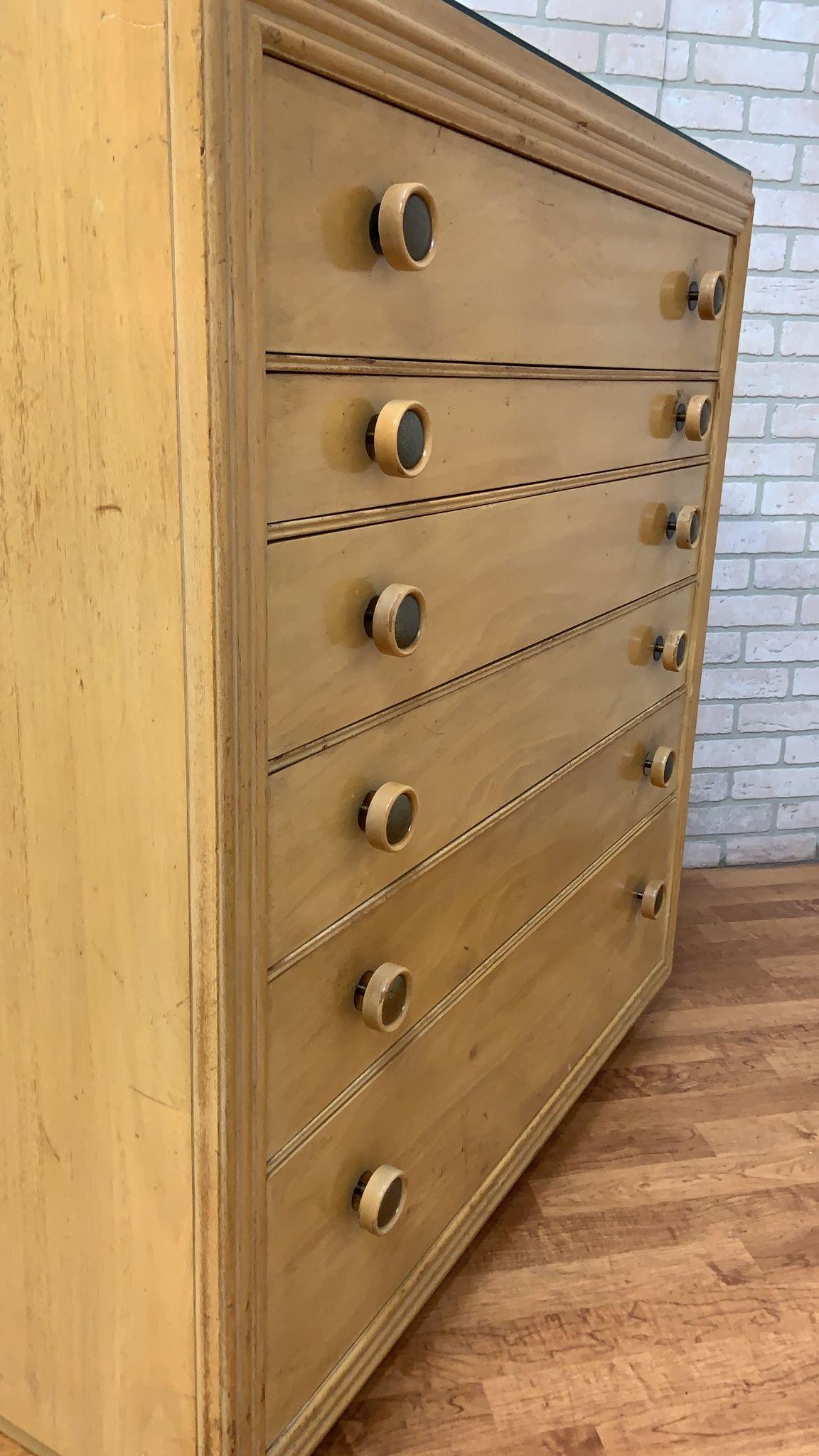 Mid Century Modern Cork and Wood Tall Dresser by Paul Frankl for Johnson Furniture 

This amazing Cork and Wood Tall Dresser is a great piece to bring together any type of mid century modern bedroom. This piece is a part of a set designed by Paul