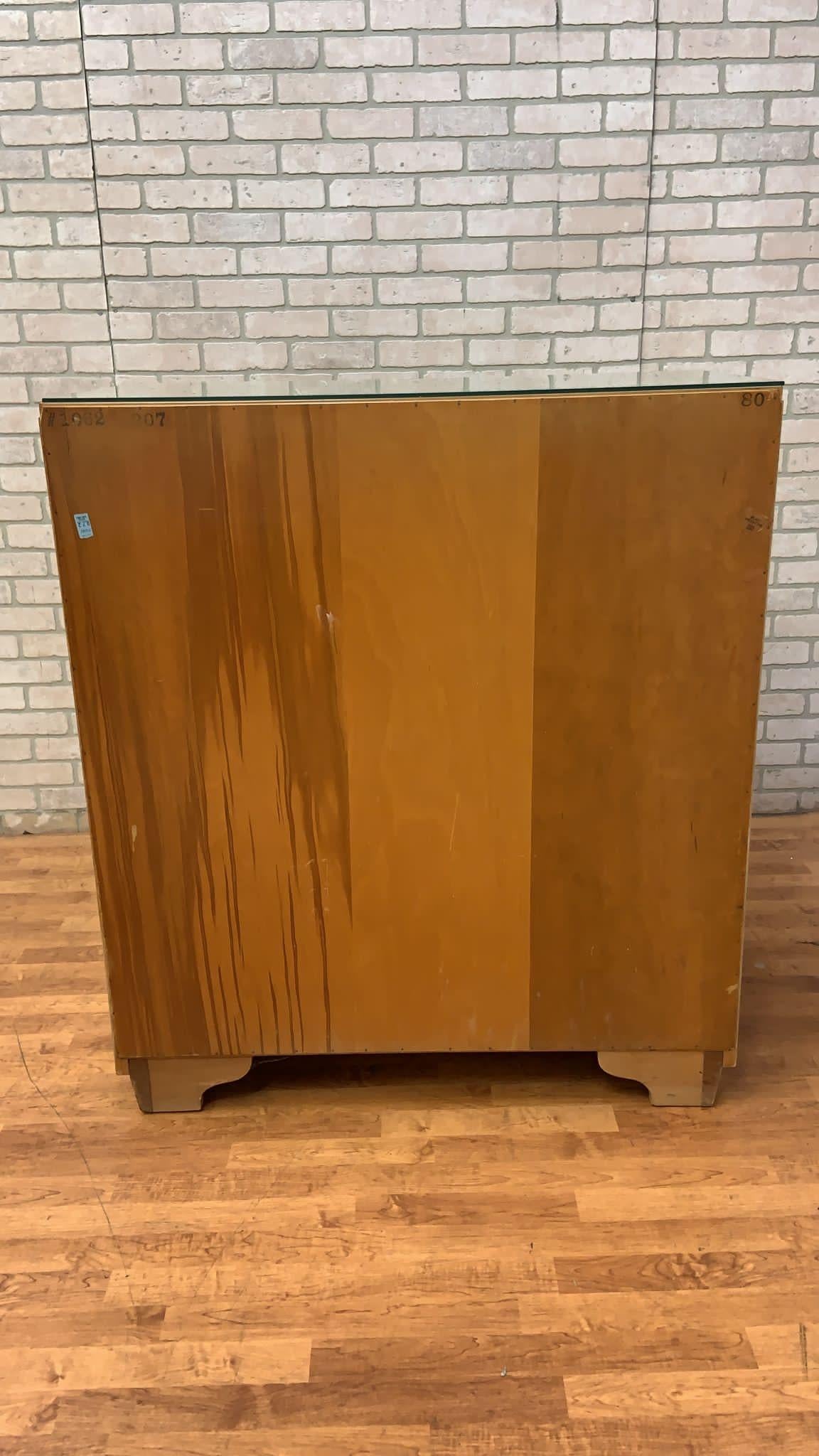 MCM Cork and Wood Tall Dresser by Paul Frankl for Johnson Furniture In Good Condition For Sale In Chicago, IL