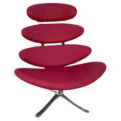 MCM Corona Chair by Paul Volther for Erik Jørgensen Newly Upholstered in Leather