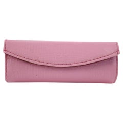 MCM Cosmetic Case Lipstick 28mcz0720 Pink Coated Canvas Clutch