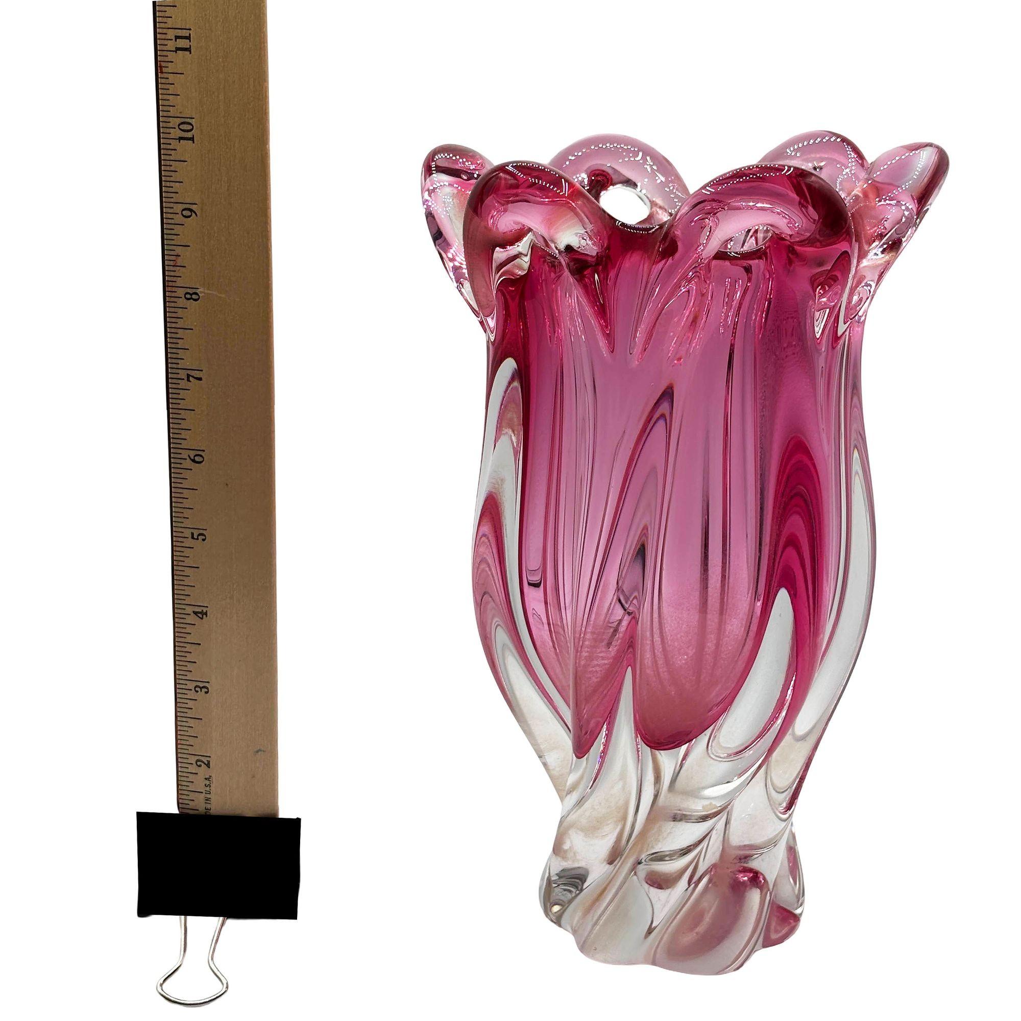 Vaso in vetro artistico MCM Czech Cranberry di Josef Hospodka per Chribska Glassworks in vendita 2