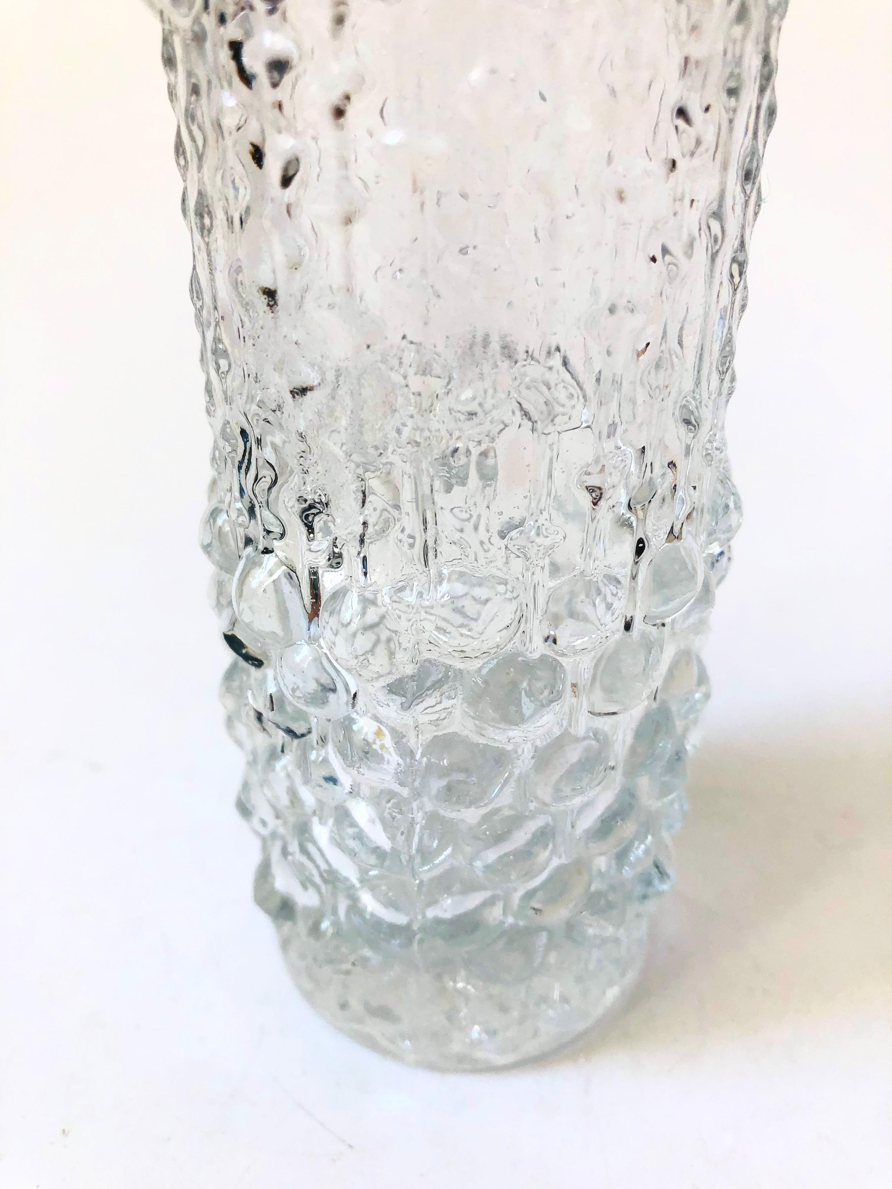Late 20th Century MCM Czech Glass Vase by Frantisek Peceny for Hermanova Hut For Sale