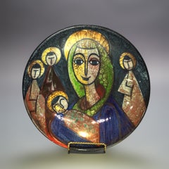 MCM Danish Michael Anderson & Sons Art Pottery Plate “Mother Mary & The Magis”
