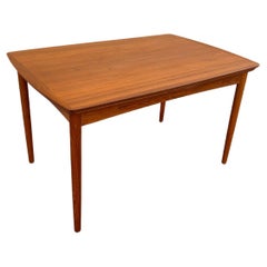 Vintage MCM Danish Mid-Century Modern Povl Dinesen Teak Expandable Dining Table, Denmark