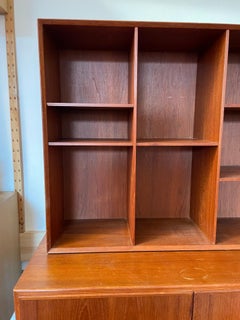 MCM Danish Teak 2 Piece Cabinet with Shelves