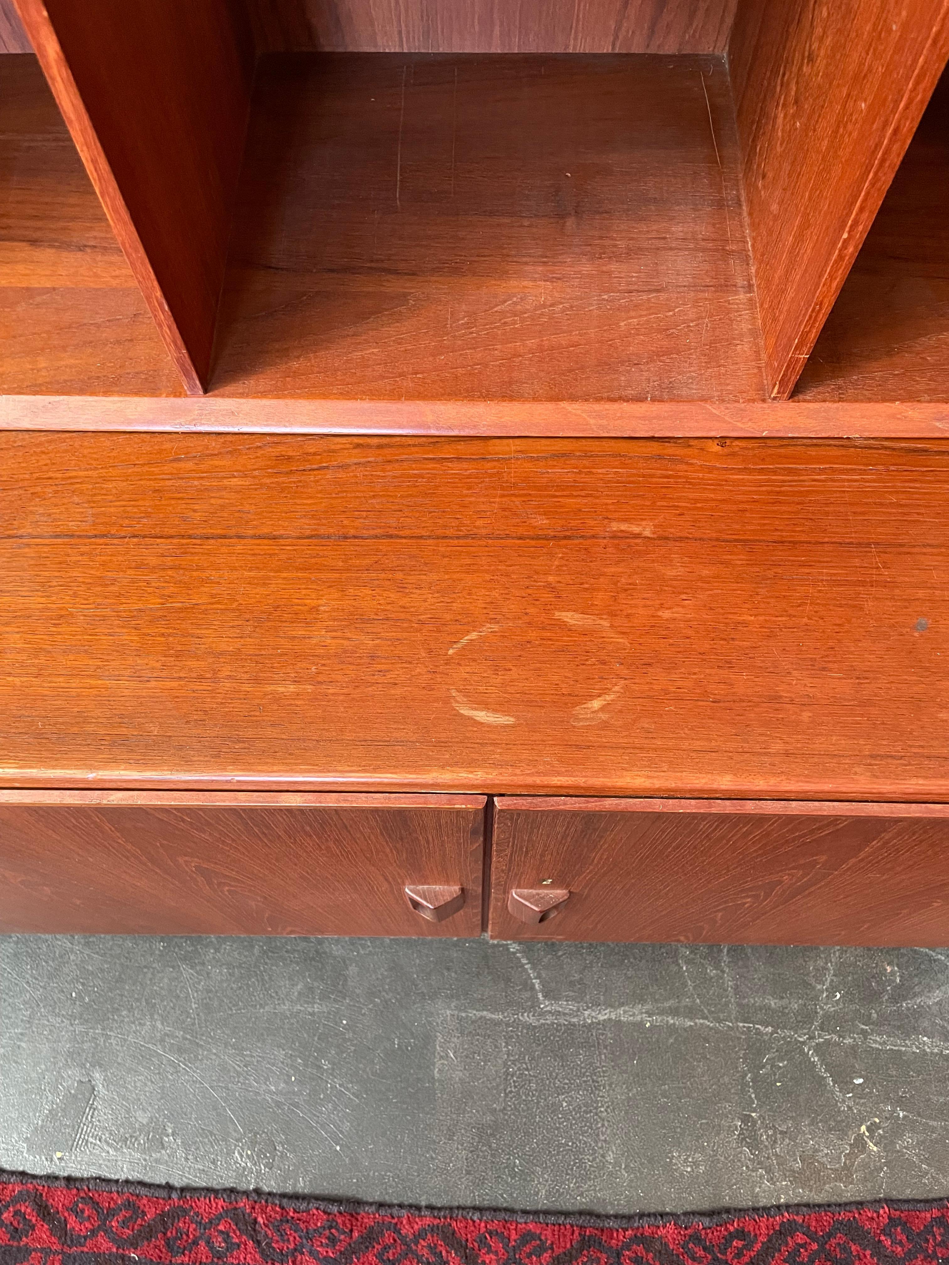 MCM Danish Teak 2 Piece with Shelves For Sale at 1stDibs mcm
