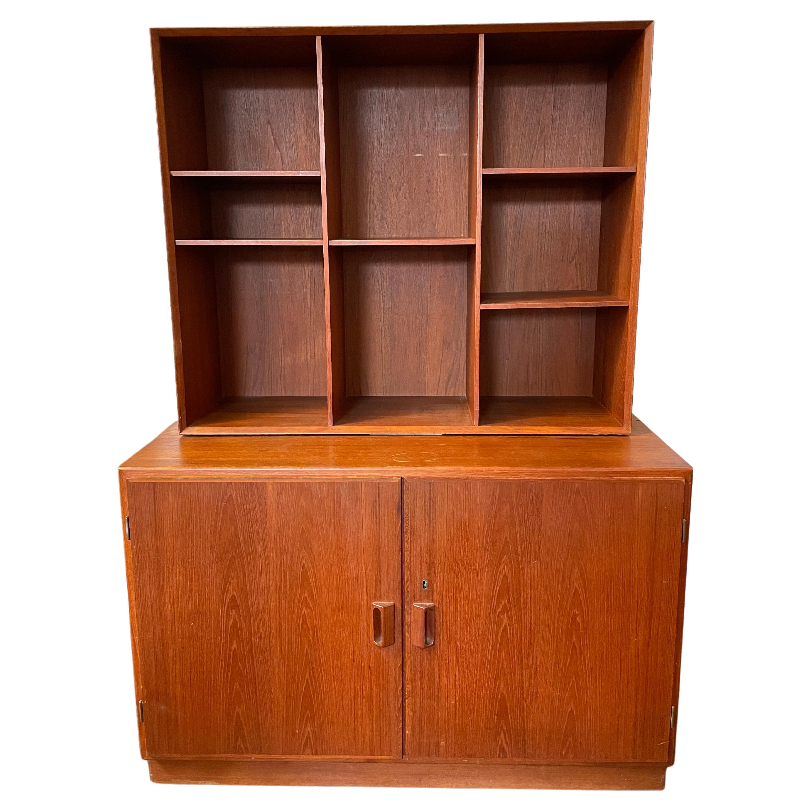 MCM Danish Teak 2 Piece with Shelves For Sale at 1stDibs mcm
