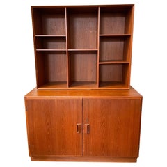 MCM Danish Teak 2 Piece Cabinet with Shelves