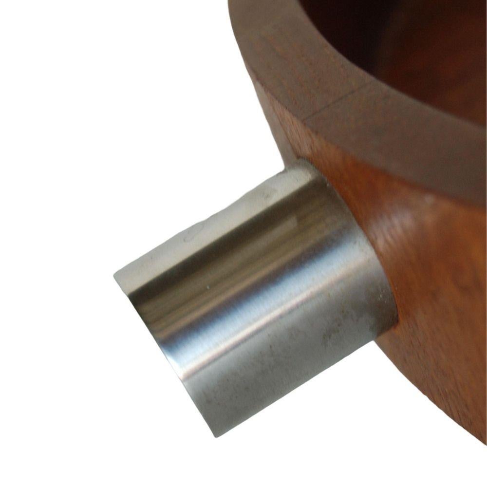 MCM Danish Teak Salad Serving Tray w/ Machined Handles by Cobblewood Lundtofte In Excellent Condition For Sale In Van Nuys, CA