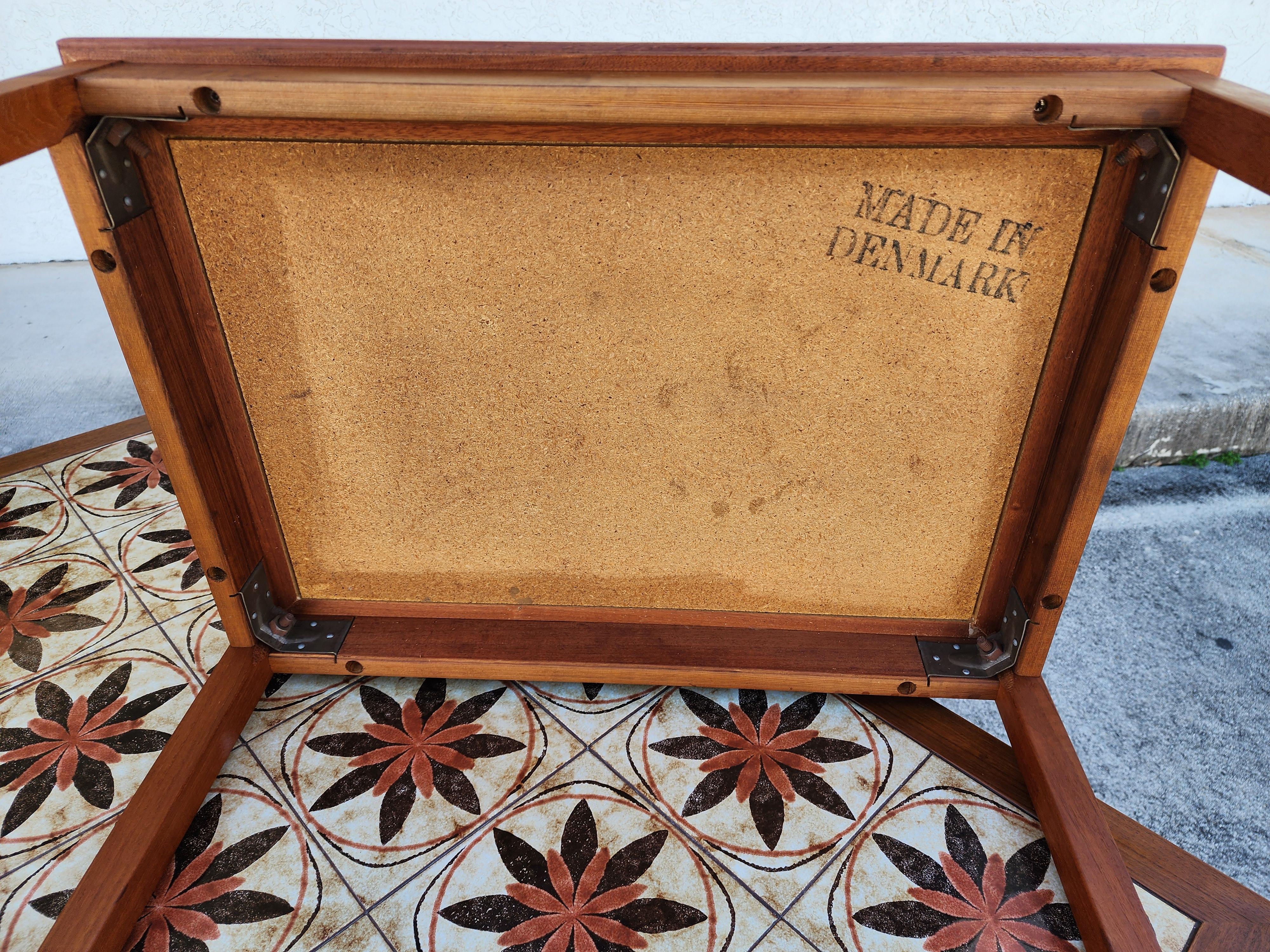 MCM Danish Teak & Tile Coffee & Side Tables 1960s Set of 3 For Sale 12