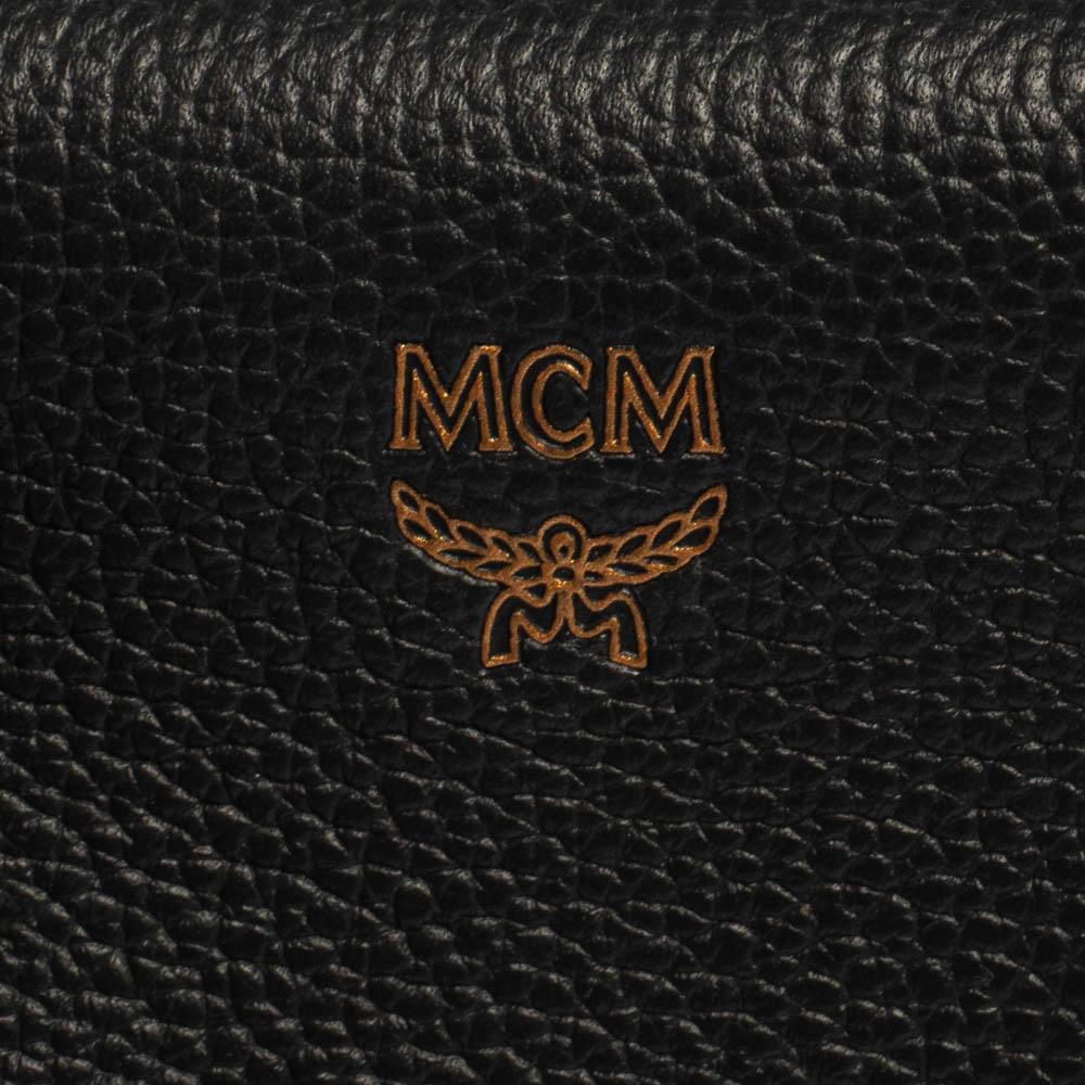 MCM Dark Grey Leather Medium Milla Tote 2
